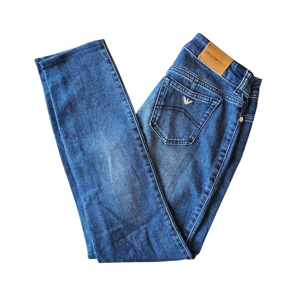 Emporio Armani Light Wash Blue Skinny Jean Sz 26 - Picture 1 of 8